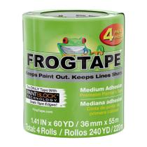 Fita de pintura FrogTape Multi-Surface com PAINTBLOCK de 1,5 cm e 4 rolos