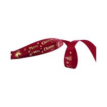 Fita De Poliéster De Natal 5 Jardas Impressa Para Decoração De Natal DIY, Design Artesanal, Bouquet