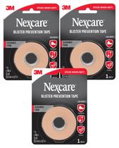 Fita de prevenção de bolhas Nexcare 3 rolos 2,5 cm x 4,6 m