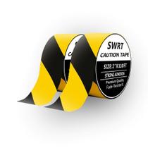 Fita de proteção SWRT 2 Roll de 5 cm x 33 m Fita de precaução preta e amarela