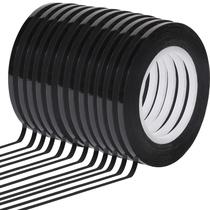 Fita de quadro branco Mr. Pen preta de 0,3 cm x 12 pacotes de material PET