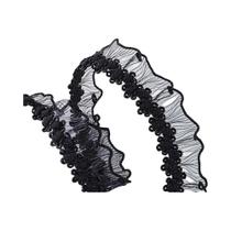 Fita De Renda Elástica De 1,5cm Com Bordado Para Colarinho, 10 Jardas, Suprimentos De Costura DIY