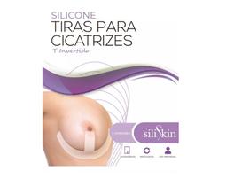 Fita de silicone para cicatriz de mamoplastia T invertido 20x9cm (2unidades) - SiliSkin Fita de silicone para cicatriz de mamoplastia T invertido 20x9cm (2unidades) - SiliSkin