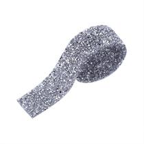 Fita de strass TOPINCN Sparkling 1 jarda e 3 cm de largura (prata)