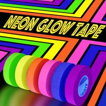 Fita de tecido Gaffer KIWIHUB Neon UV Blacklight Glow 0,6 cm x 11 m