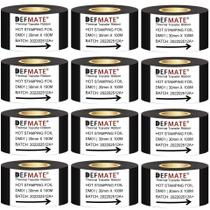 Fita de Transferência Térmica DEFMATE - 30mm x 100m - Preta - 12 Rolos Fita de Transferência Térmica DEFMATE - 30mm x 100m - Preta - 12 Rolos