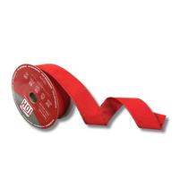 Fita de veludo 38mm vermelha para decoração fina