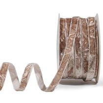 Fita de veludo decorativa MAYREEL 9mm Taupe 23m