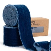 Fita de veludo Keypan de 6,35 cm x 5,5 m Fita larga desgastada