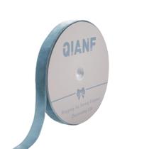 Fita de veludo QIANF Vintage Dusty Blue 2,5 cm x 23 m Fita de veludo QIANF Vintage Dusty Blue 2,5 cm x 23 m