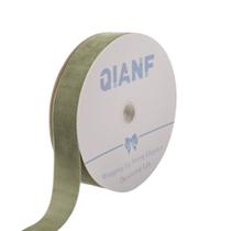 Fita de veludo QIANF Vintage Sage Green 3,8 cm x 23 m Fita de veludo QIANF Vintage Sage Green 3,8 cm x 23 m