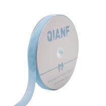 Fita de veludo QIANF Vintage Sky Blue 2,5 cm x 23 m