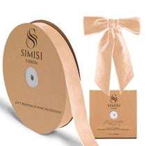 Fita de veludo SIMISI 2,5 cm x 23 m Champagne Velvet Fita de veludo SIMISI 2,5 cm x 23 m Champagne Velvet
