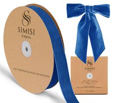 Fita de veludo SIMISI RIBBON Azul Real 2,5 cm 22,86 m