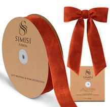 Fita de veludo SIMISI RIBBON Laranja queimada 3,8 cm 22,86 m Fita de veludo SIMISI RIBBON Laranja queimada 3,8 cm 22,86 m