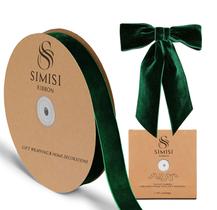 Fita de veludo SIMISI RIBBON Verde escuro 2,5 cm 22,86 m Fita de veludo SIMISI RIBBON Verde escuro 2,5 cm 22,86 m