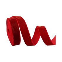 Fita de Veludo Vermelha para Natal - 5 Jardas para Laços, Embalagens e Decoração de Festa