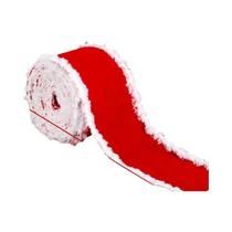 Fita De Veludo Vermelho Com Flocos De Neve Para Embalagem De Presentes De Natal, Decoração De Árvore Fita De Veludo Vermelho Com Flocos De Neve Para Embalagem De Presentes De Natal, Decoração De Árvore