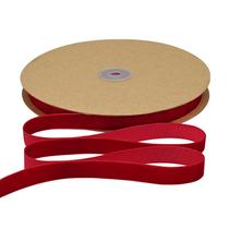 Fita de Veludo Vermelho Simplegoal - 1,6cm x 22,86m - Ideal para Artesanato