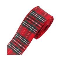 Fita De Veludo Xadrez Vermelho Com Borda Aramada Clássica Para Decoração De Natal, Dia Dos Namorados