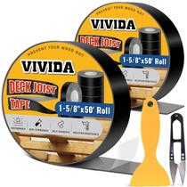 Fita de viga de convés VIVIDA Butyl Waterproof 50m (2 rolos) para decks