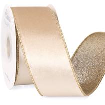 Fita decorativa: 6,35 cm, veludo com fio, glitter, 9,1 cm