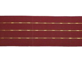 Fita Decorativa 6,3X9,14cm Marsala / Dourado 1593