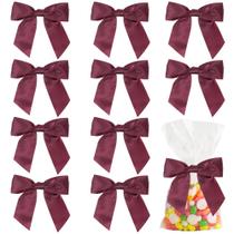 Fita decorativa AIMUDI Burgundy Satin Bows 36 peças 11 cm
