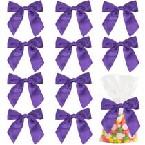 Fita decorativa AIMUDI, laços de cetim roxos, 11,5 cm, 36 unidades