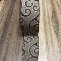 Fita Decorativa Aramada Linho Arabescos FT786 Tok Da Casa-Pç