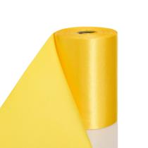 Fita decorativa ATRBB 4", cetim amarelo, rolo de 25 m