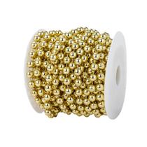 Fita decorativa com acabamento em fita YoungJewl Pearl Beads Garland 10 m de ouro