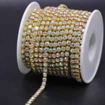 Fita decorativa com acabamento Jerler 4,0 mm, strass de cristal, 9,1 m Fita decorativa com acabamento Jerler 4,0 mm, strass de cristal, 9,1 m