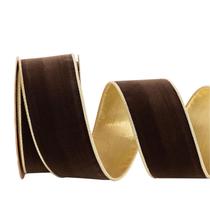Fita decorativa CSZD RIBBON Brown Velvet 6,5 cm x 9,1 m Fita decorativa CSZD RIBBON Brown Velvet 6,5 cm x 9,1 m