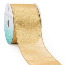 Fita decorativa CT CRAFT LLC dourada metálica 6,35 cm x 9,1 m