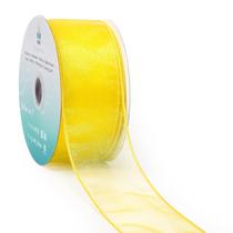 Fita decorativa CT CRAFT LLC Organza pura 6cm x 46m amarela