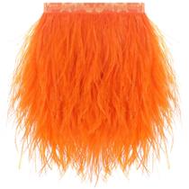 Fita Decorativa de Pena de Avestruz Laranja SOGUGOM 1,8 Metros Fita Decorativa de Pena de Avestruz Laranja SOGUGOM 1,8 Metros