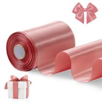 Fita decorativa FAKILO 4" x 20m em ouro rosa acetinado