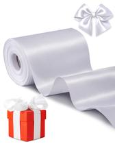 Fita decorativa FAKILO Satin 10cm x 20m branca