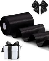 Fita decorativa FAKILO Satin 10cm x 20m preta