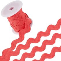 Fita decorativa GORGECRAFT Red Rick Rack 3,4 cm 9,1 m Fita decorativa GORGECRAFT Red Rick Rack 3,4 cm 9,1 m