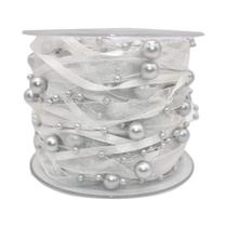 Fita decorativa HDST-HOME 10m Silver Pearl Lace Trim