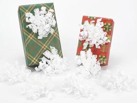 Fita decorativa HUIHUANG 5", laços encaracolados brancos, pacote com 8