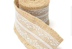 Fita Decorativa Juta com Renda 5cmx2m ArtLille Rizzo Confeitaria