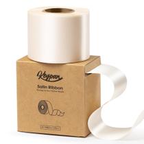 Fita decorativa Keypan de cetim 6,3 cm x 22,9 m creme
