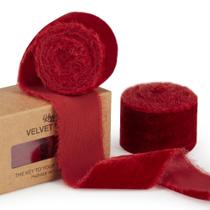 Fita decorativa Keypan Red Velvet 3m com franja artesanal