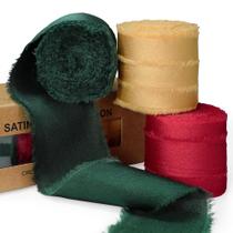 Fita decorativa Keypan Satin Chiffon 3 rolos 4,5 m 3,8 cm