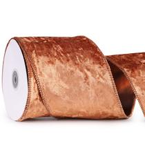 Fita decorativa MAYREEL 10 jardas, cobre, 10 cm, borda com fio