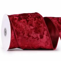 Fita decorativa MAYREEL Burgundy 10 jardas 10,2 cm com fio
