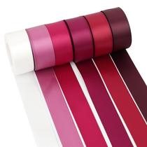 Fita decorativa MAYREEL Burgundy Satin 6 rolos 60 jardas